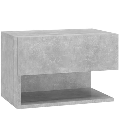 Wall-mounted Bedside Cabinet Concrete Grey