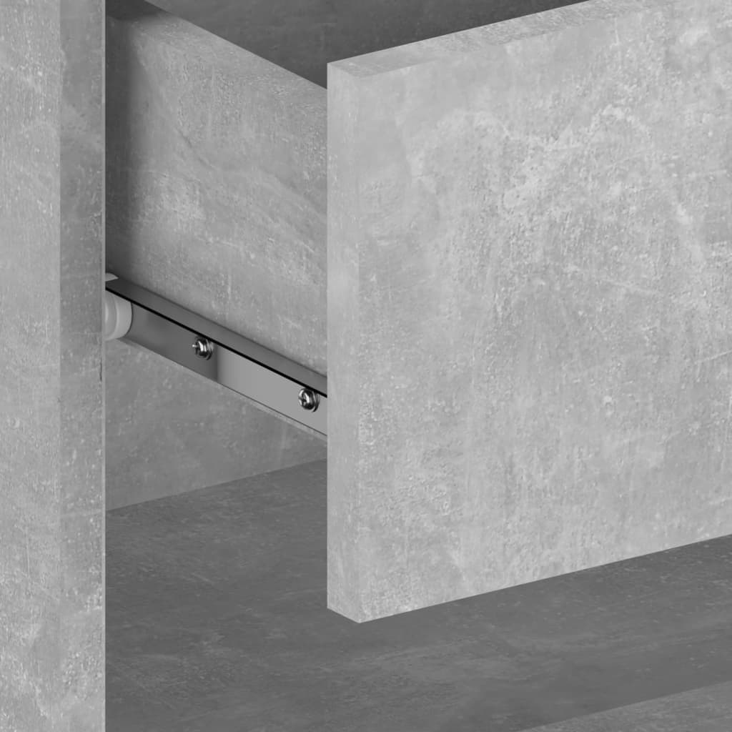 Wall-mounted Bedside Cabinet Concrete Grey