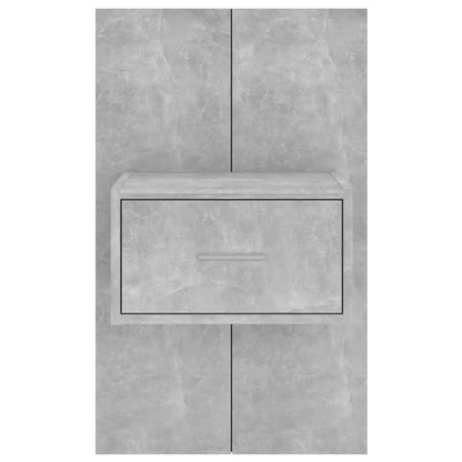 Wall-mounted Bedside Cabinet Concrete Grey