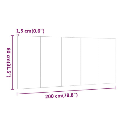 Bed Headboard White 200x1.5x80 cm Engineered Wood