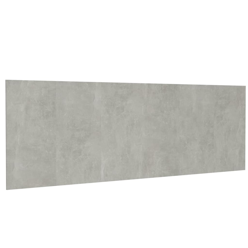 Wall Headboard Concrete Grey 240x1.5x80 cm Engineered Wood