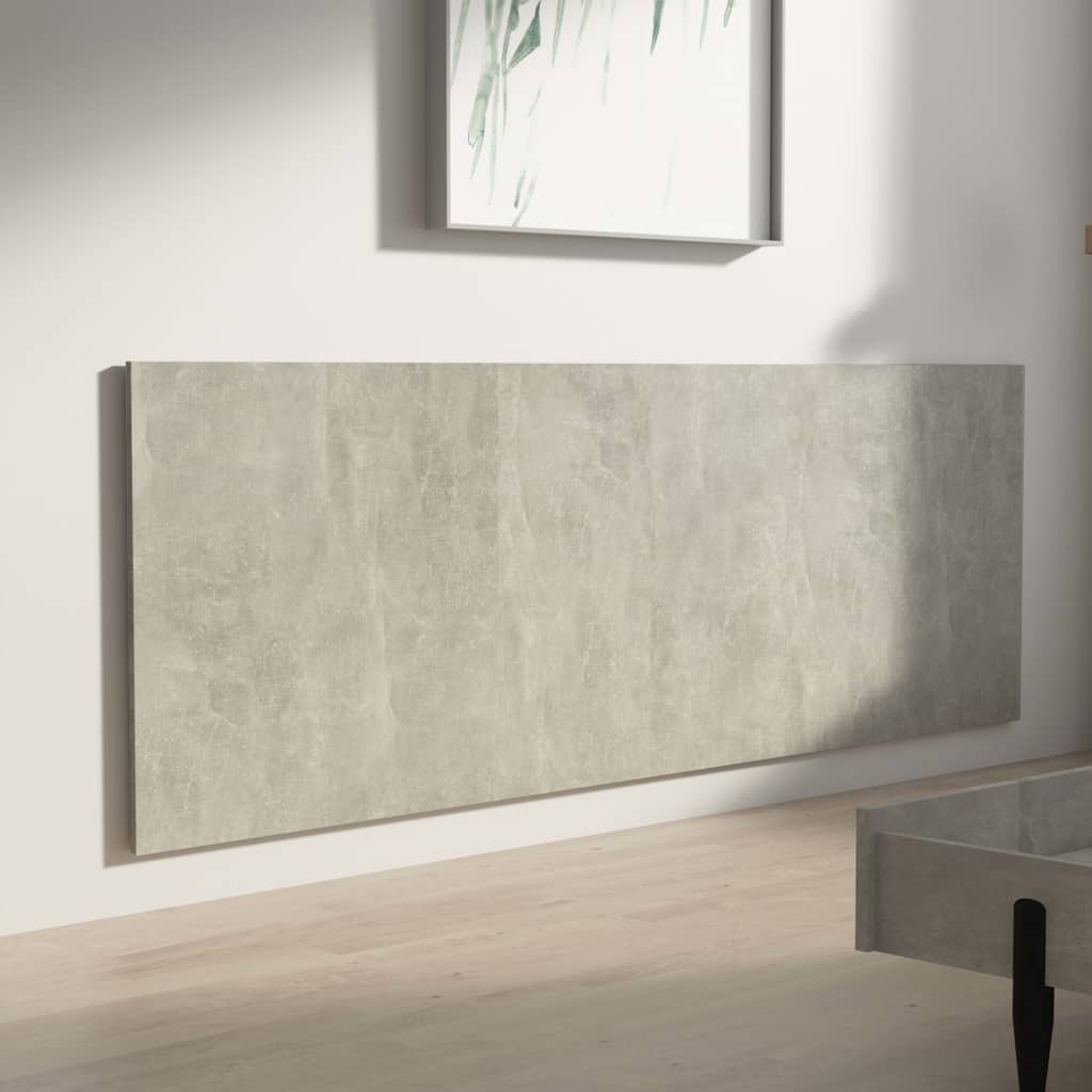 Wall Headboard Concrete Grey 240x1.5x80 cm Engineered Wood