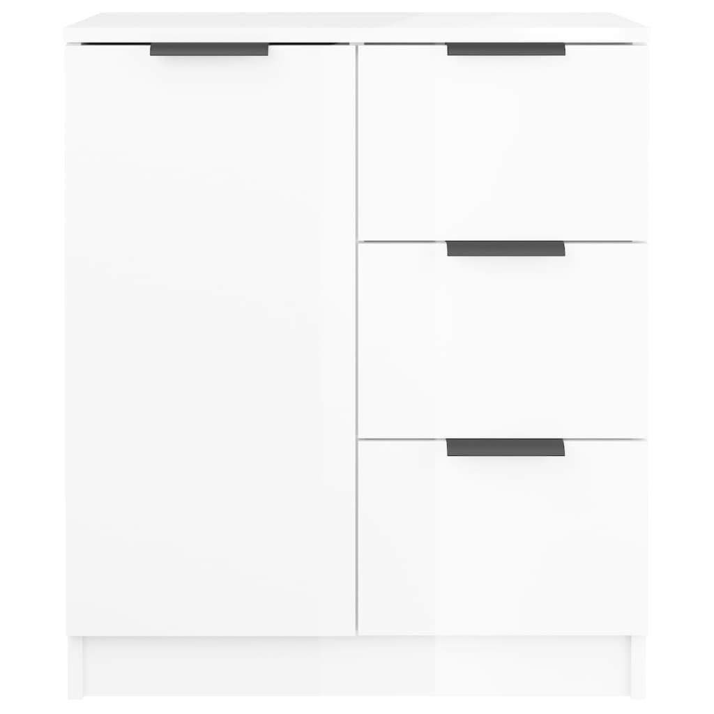 Sideboard High Gloss White Engineered Wood