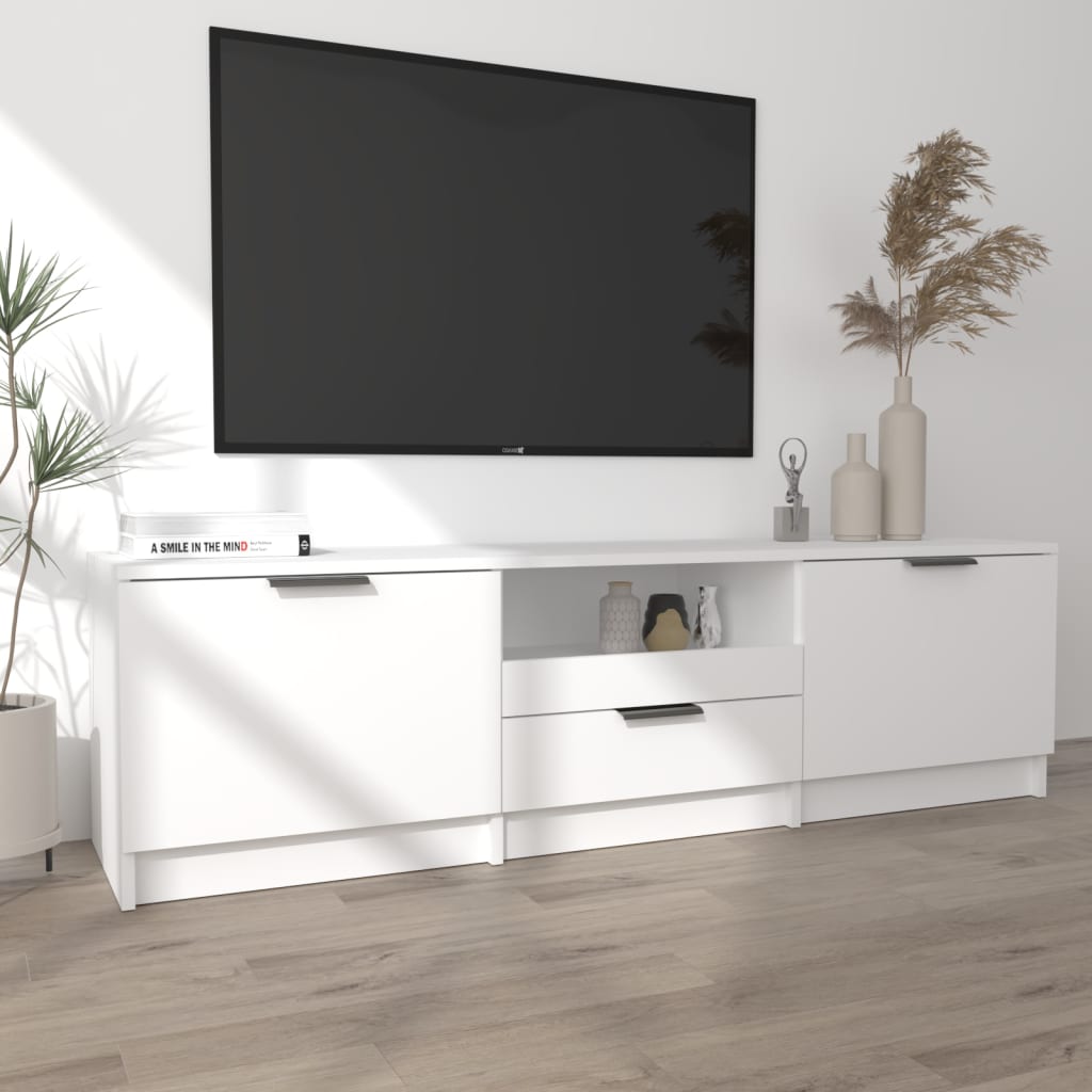 TV Cabinet White 140x35x40 cm Engineered Wood