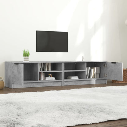 TV Cabinets 2 pcs Concrete Grey 80x35x36.5 cm Engineered Wood