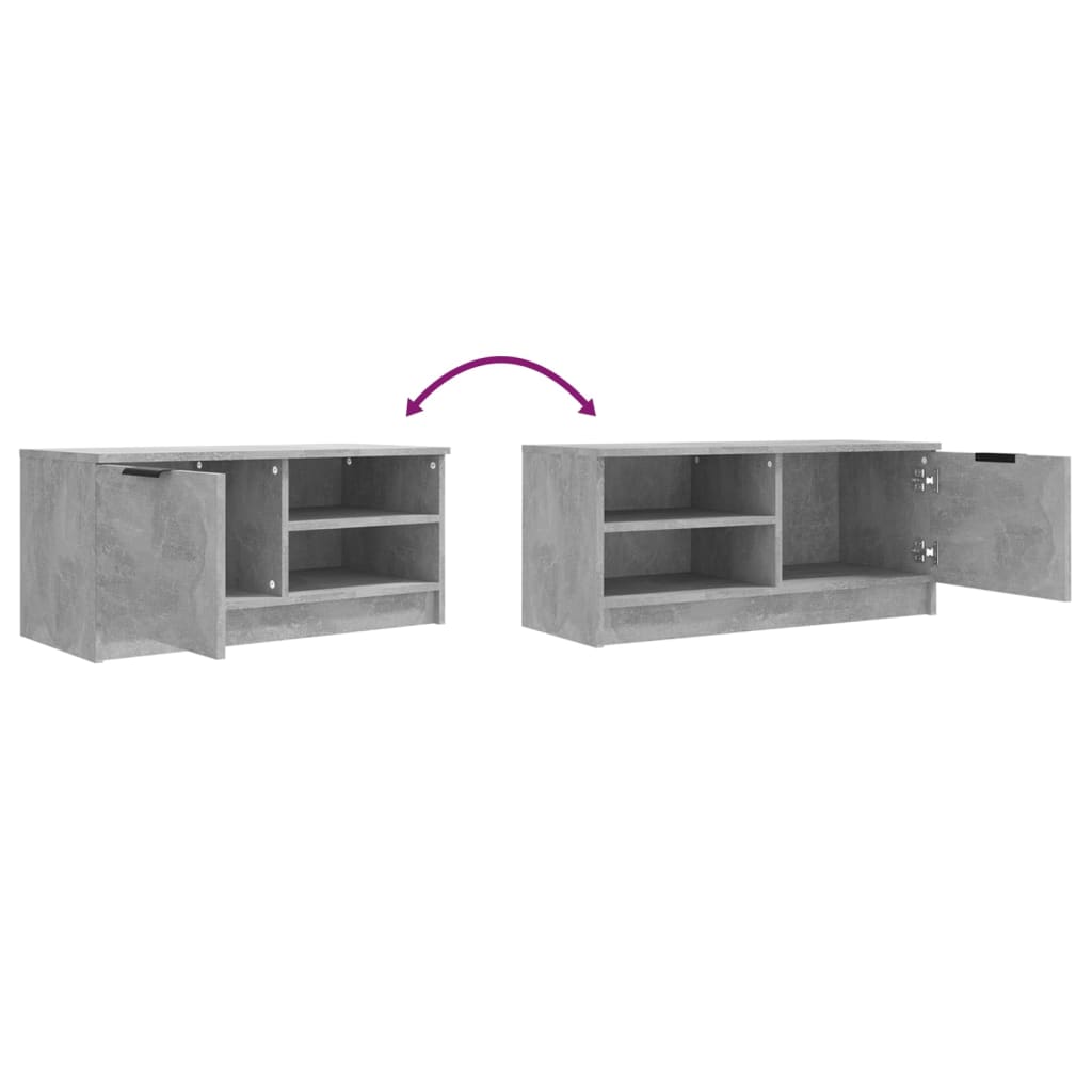 TV Cabinets 2 pcs Concrete Grey 80x35x36.5 cm Engineered Wood