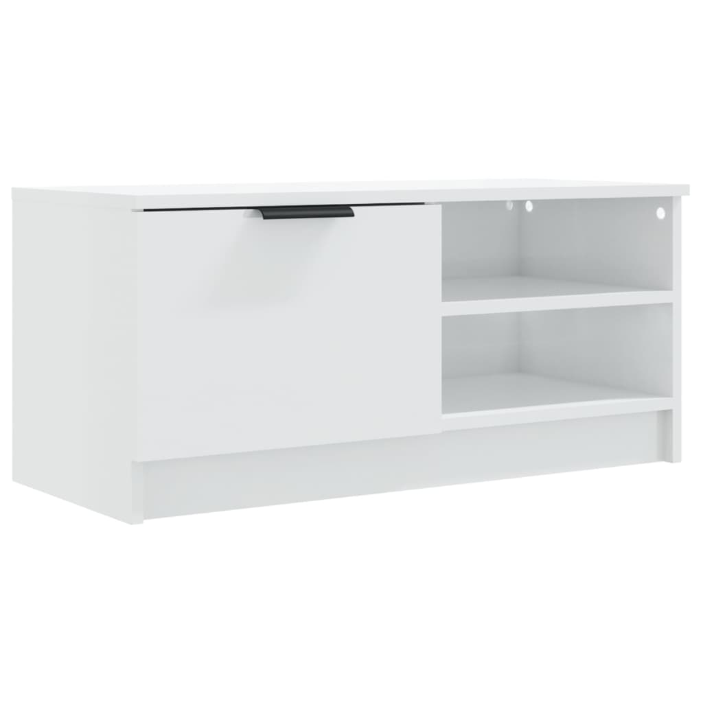 TV Cabinet High Gloss White 80x35x36.5 cm Engineered Wood