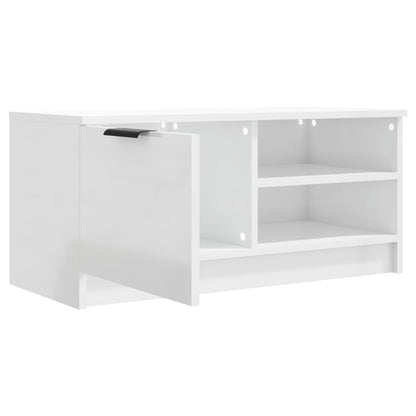 TV Cabinet High Gloss White 80x35x36.5 cm Engineered Wood