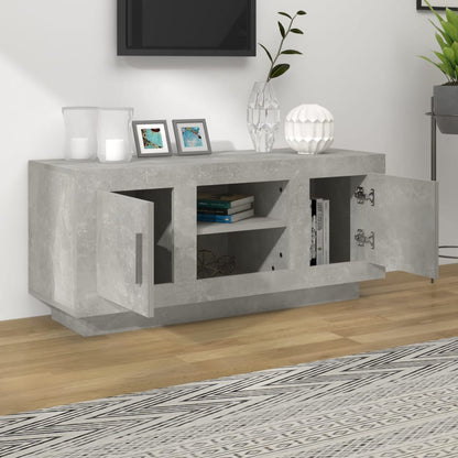 TV Cabinet Concrete Grey 102x35x45 cm Engineered Wood