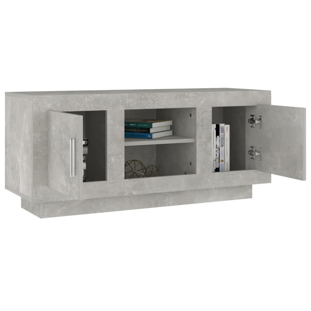 TV Cabinet Concrete Grey 102x35x45 cm Engineered Wood