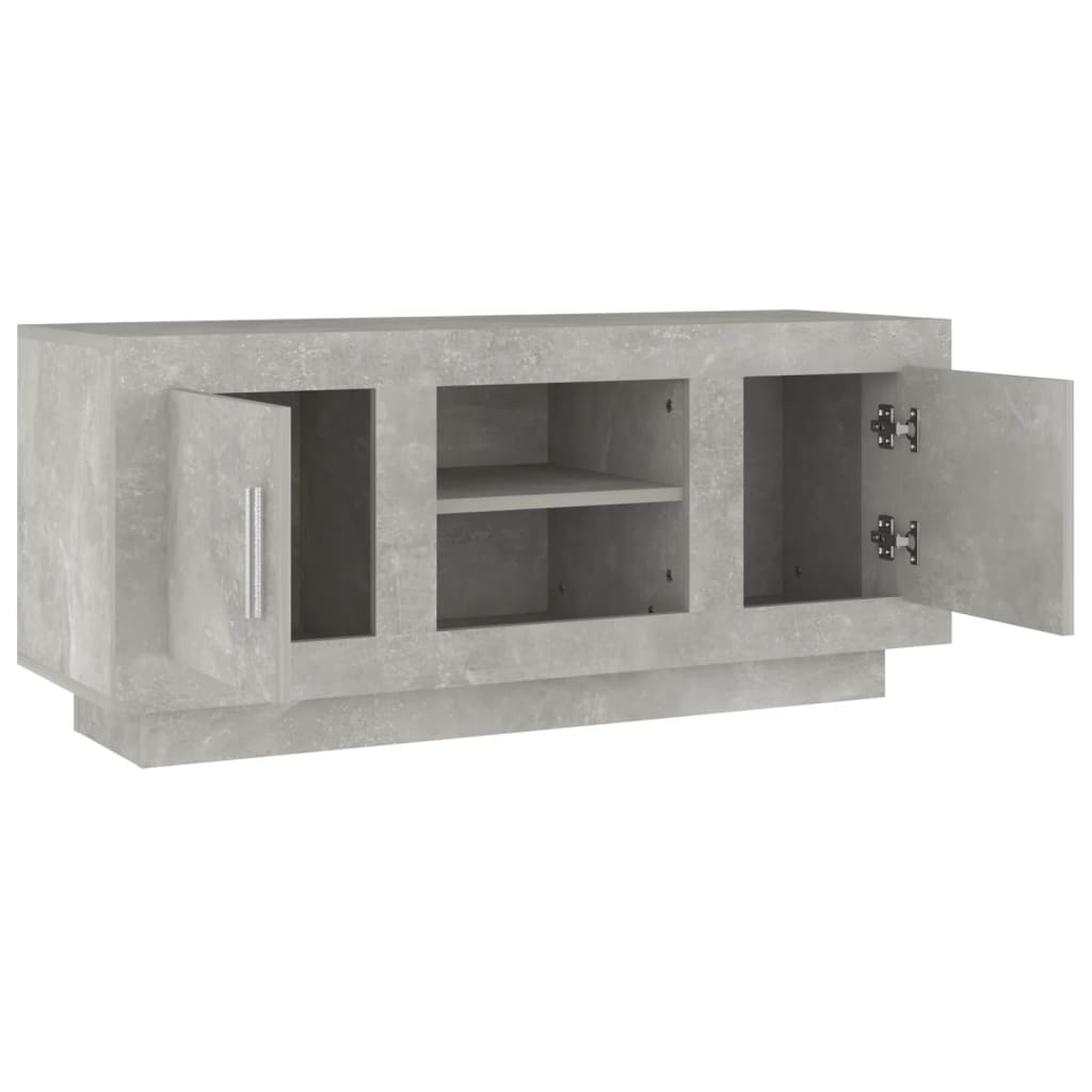 TV Cabinet Concrete Grey 102x35x45 cm Engineered Wood