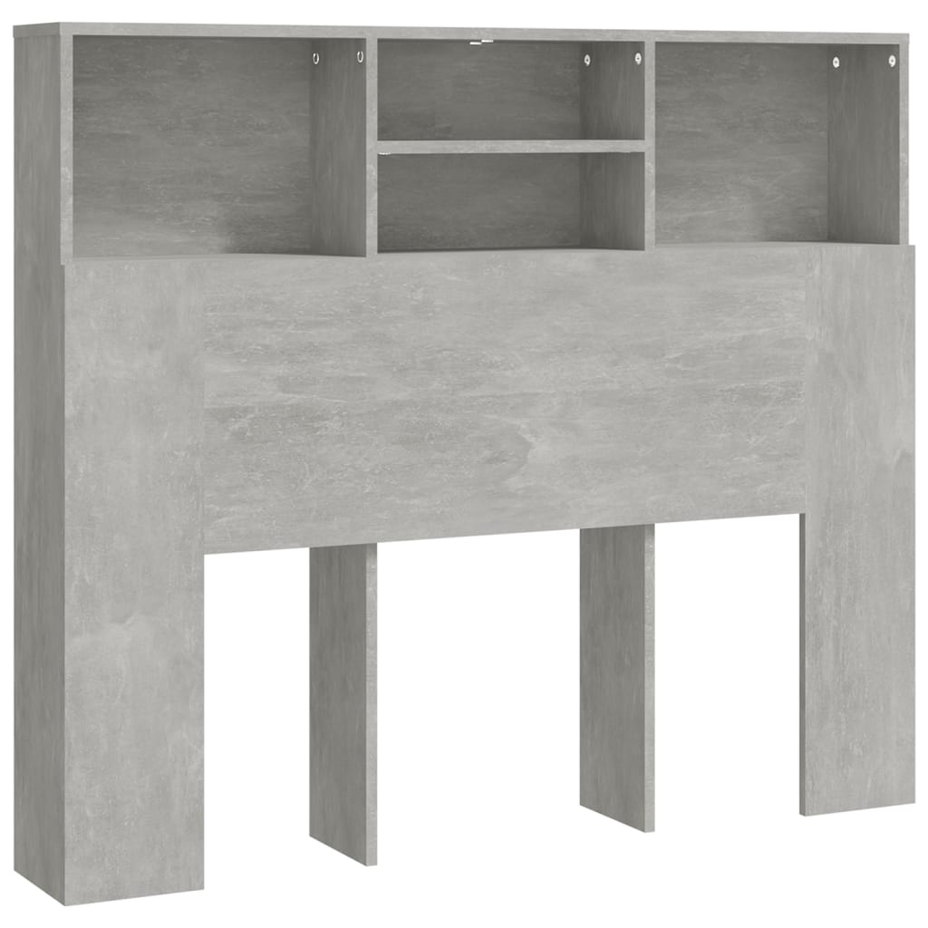 Headboard Cabinet Concrete Grey 120x19x103.5 cm