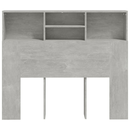 Headboard Cabinet Concrete Grey 120x19x103.5 cm