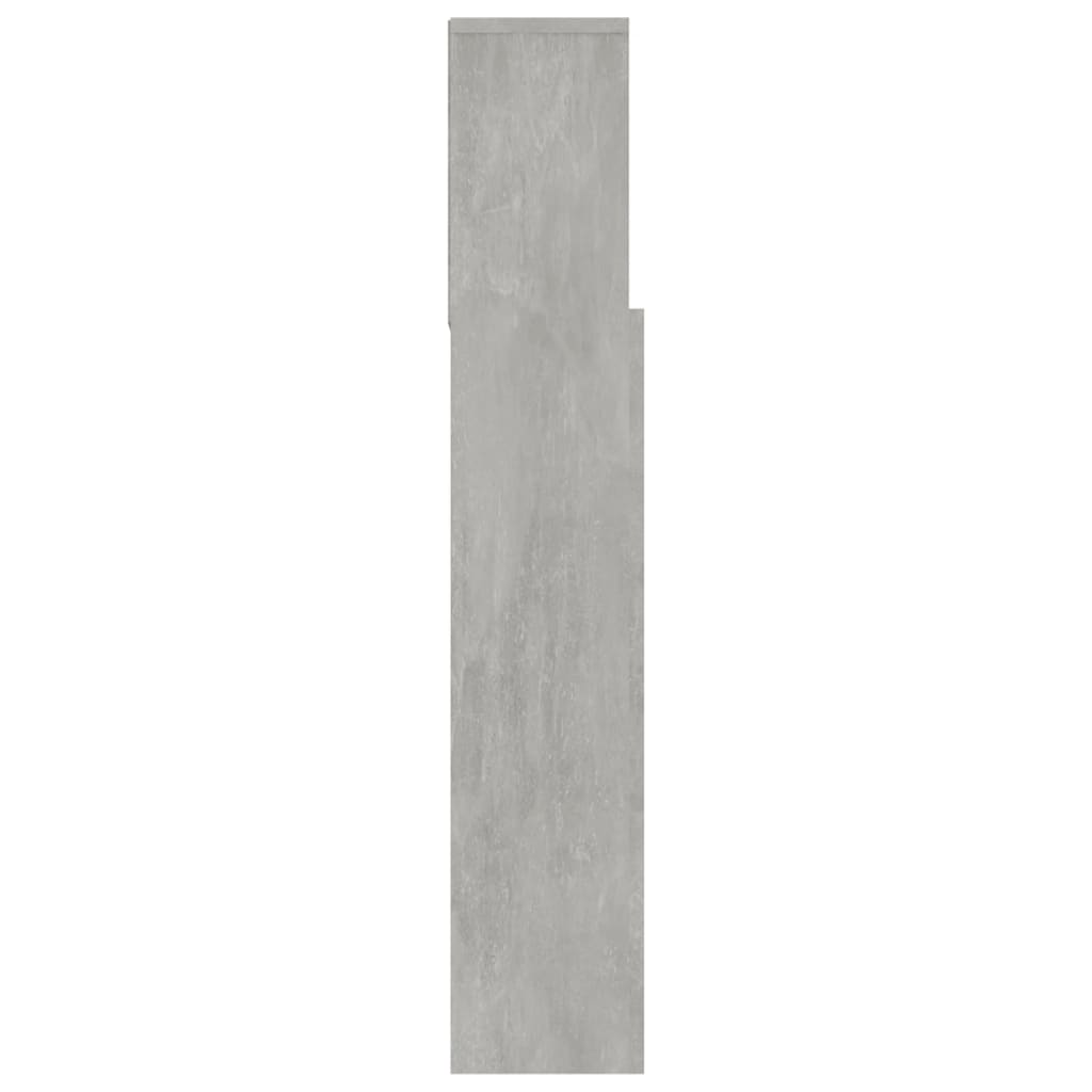 Headboard Cabinet Concrete Grey 120x19x103.5 cm