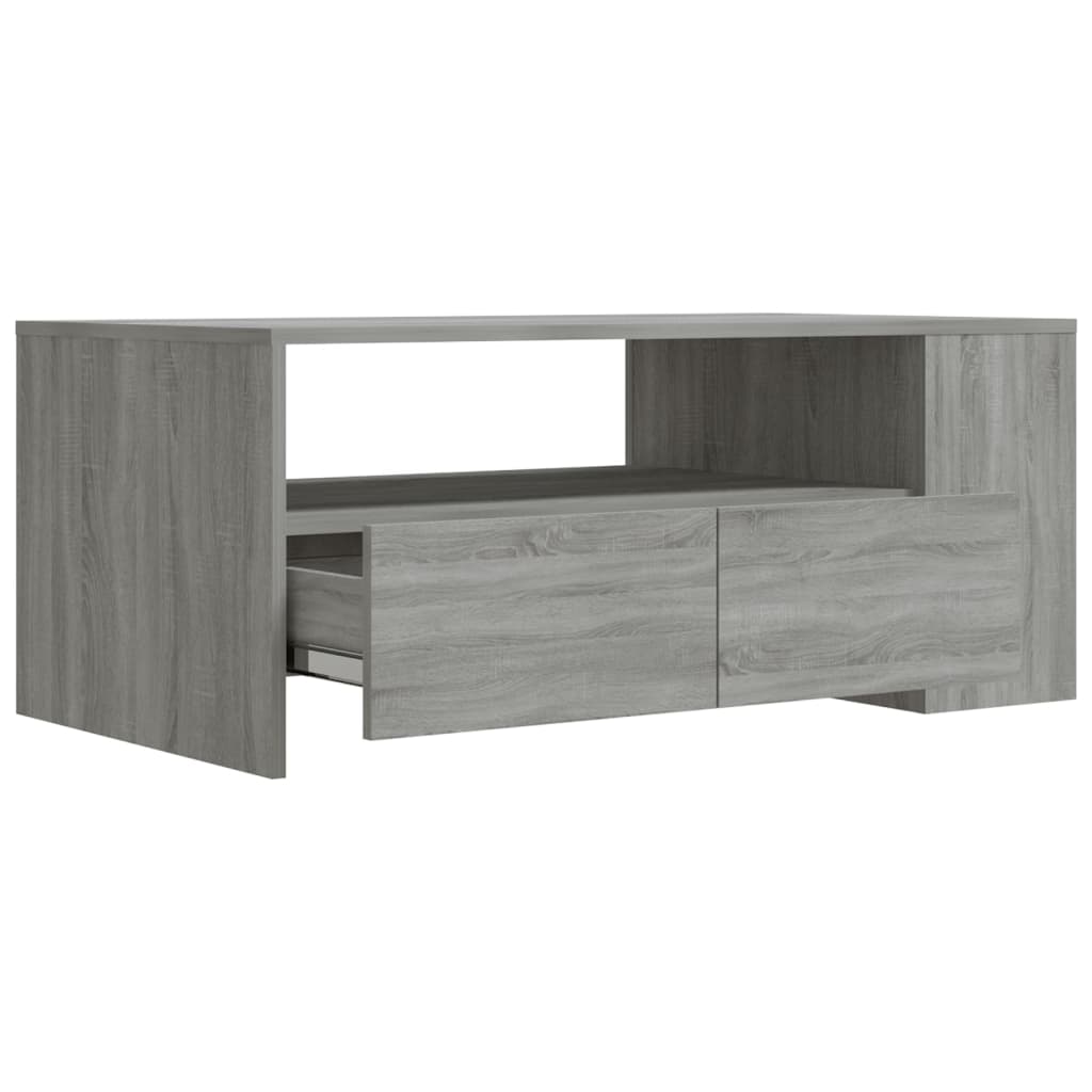 Coffee Table Grey Sonoma 102x55x42 cm Engineered Wood