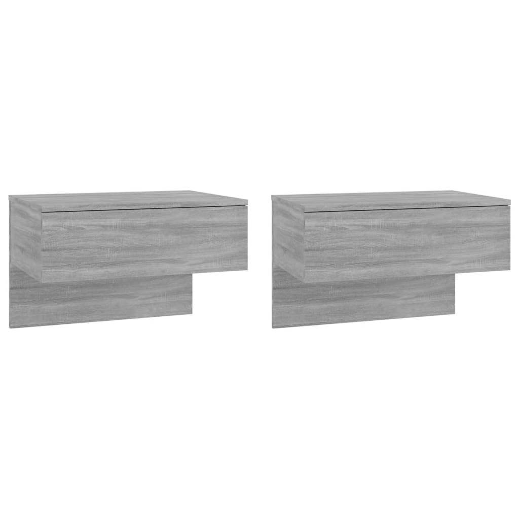 Wall-mounted Bedside Cabinets 2 pcs Grey Sonoma