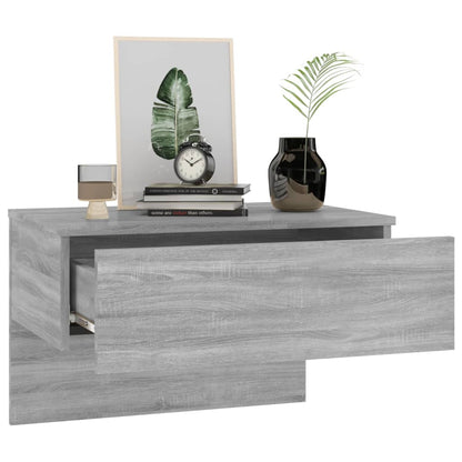 Wall-mounted Bedside Cabinets 2 pcs Grey Sonoma