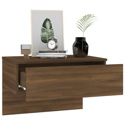 Wall-mounted Bedside Cabinets 2 pcs Brown Oak