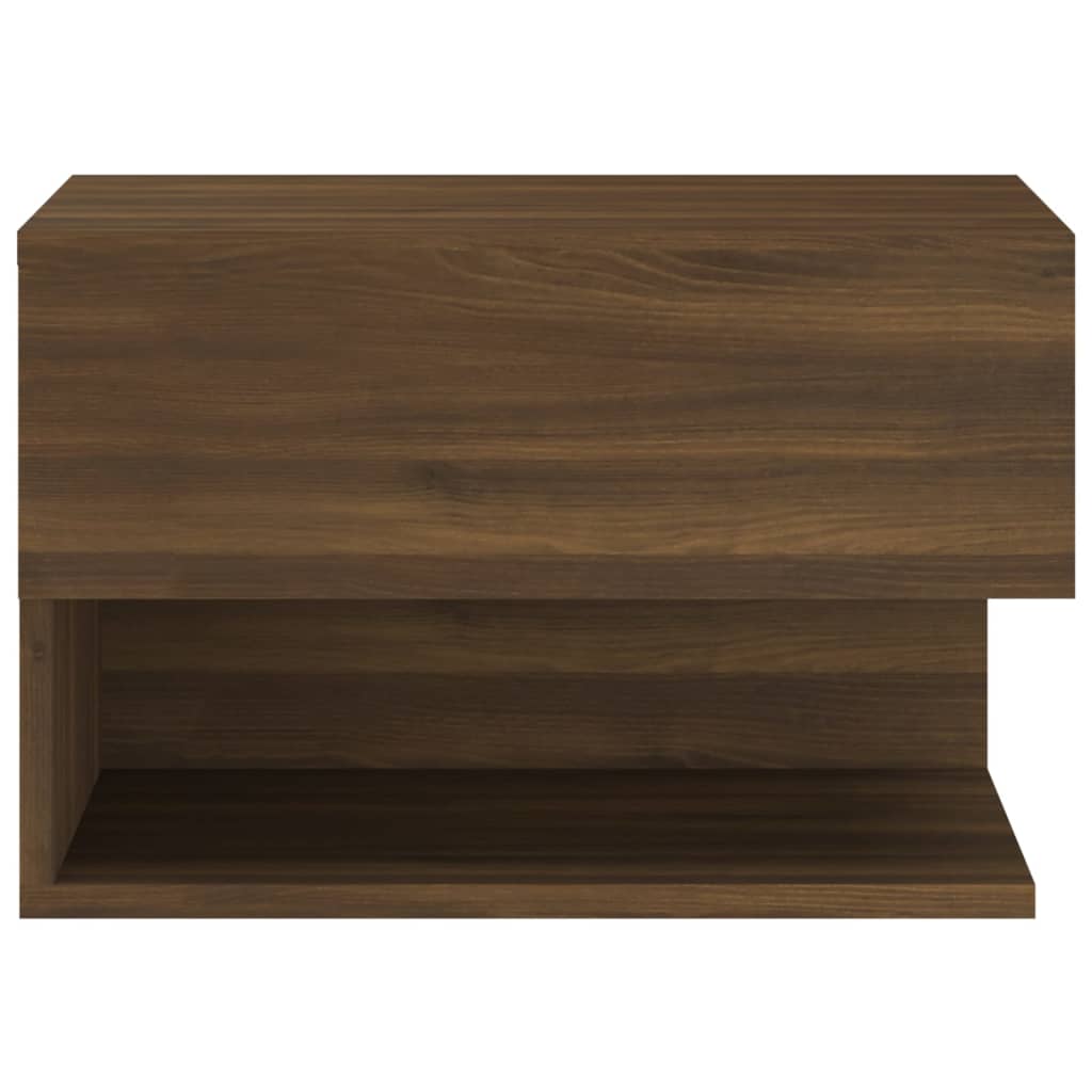 Wall-mounted Bedside Cabinets 2 pcs Brown Oak