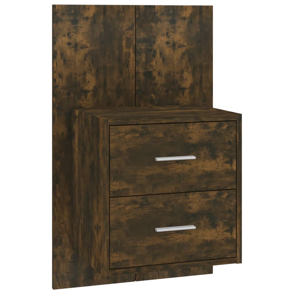 Wall-mounted Bedside Cabinet Smoked Oak