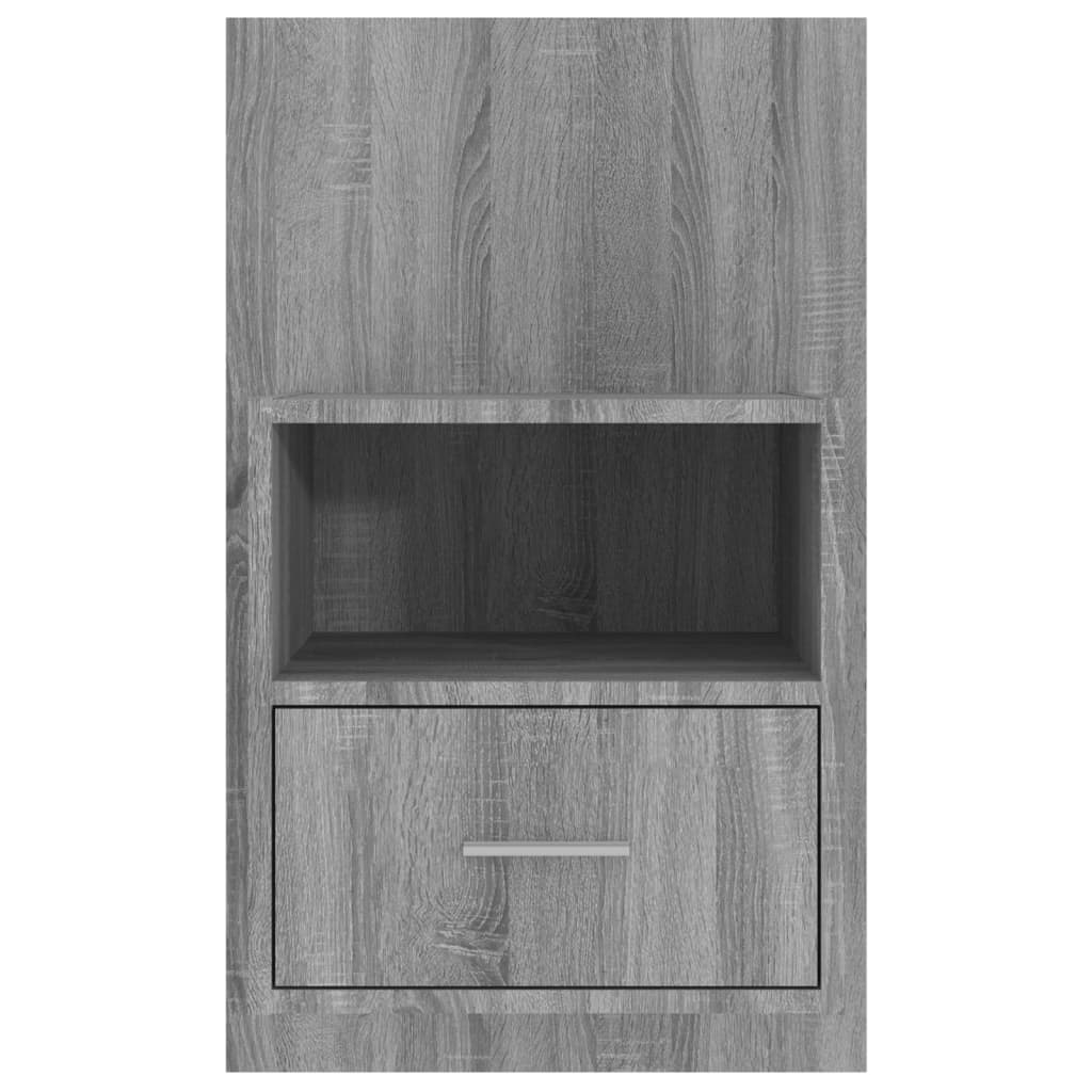 Wall-mounted Bedside Cabinet Grey Sonoma