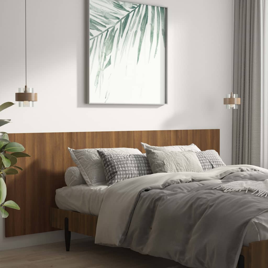 Wall Headboard Brown Oak 240x1.5x80 cm Engineered Wood