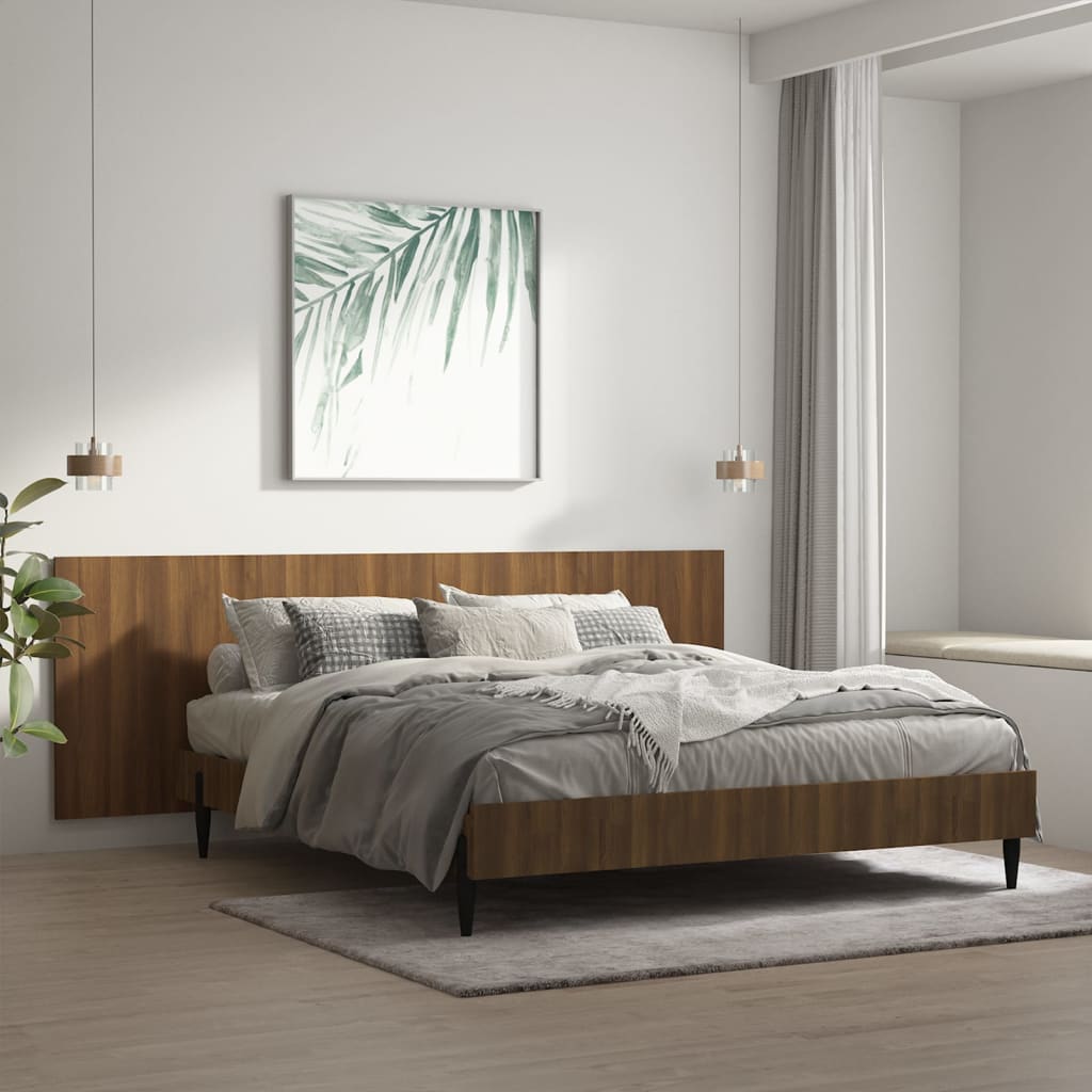 Wall Headboard Brown Oak 240x1.5x80 cm Engineered Wood