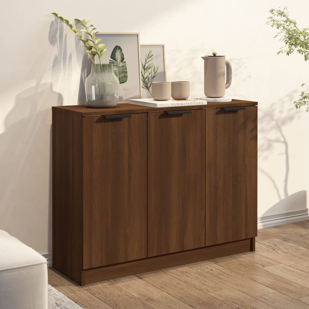 Sideboard Brown Oak 90.5x30x70 cm Engineered Wood