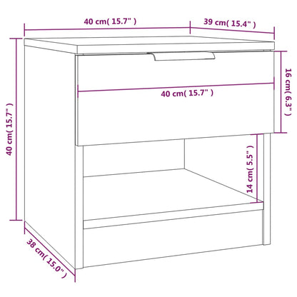 Bedside Cabinets 2 pcs Smoked Oak Engineered Wood