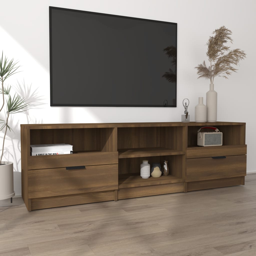 TV Cabinet Brown Oak 150x33.5x45 cm Engineered Wood