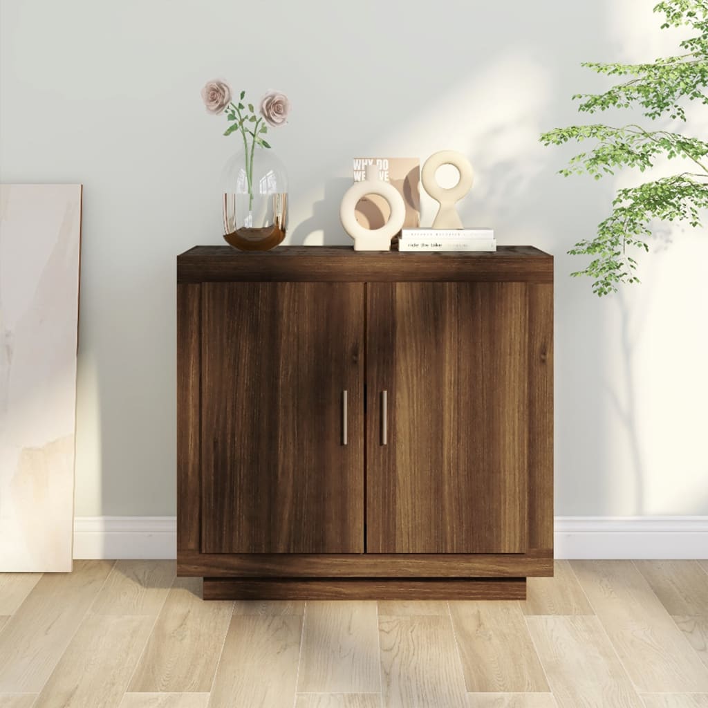 Sideboard Brown Oak 80x40x75 cm Engineered Wood