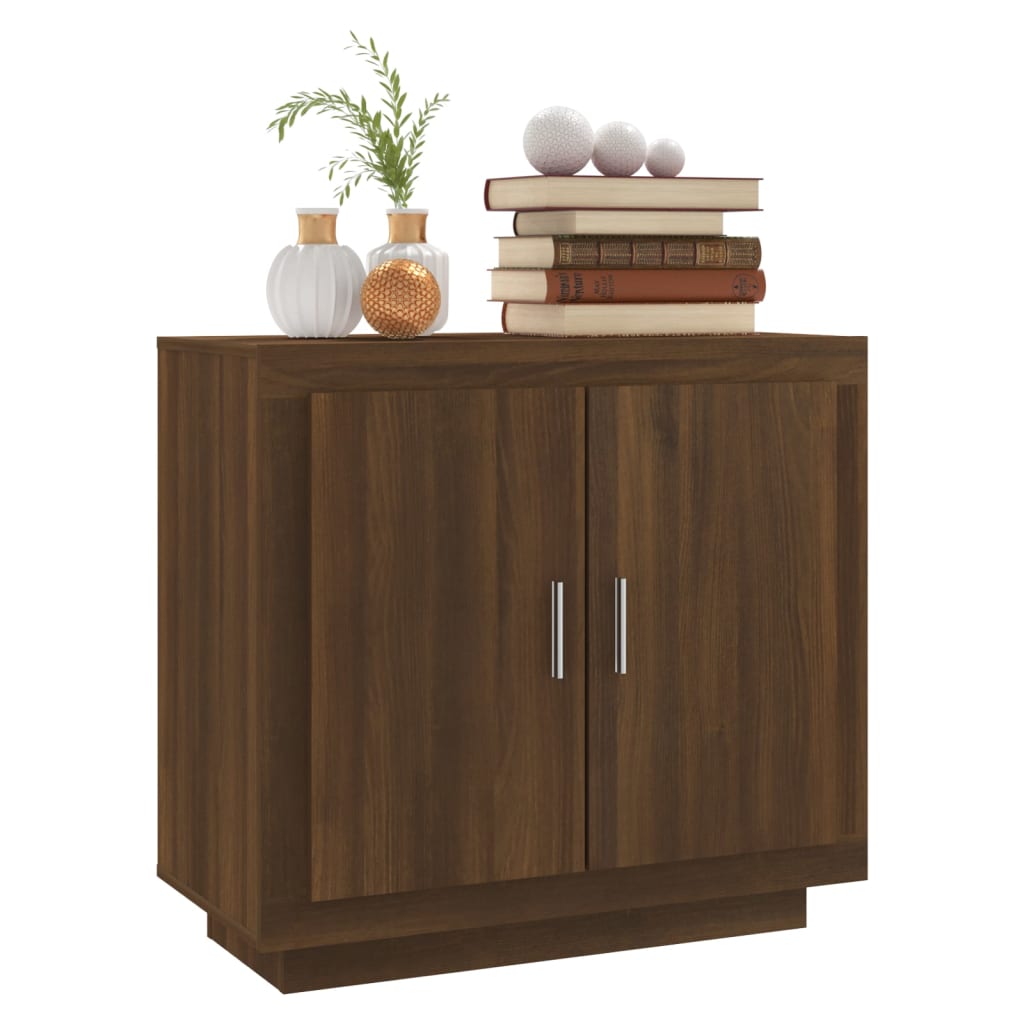 Sideboard Brown Oak 80x40x75 cm Engineered Wood