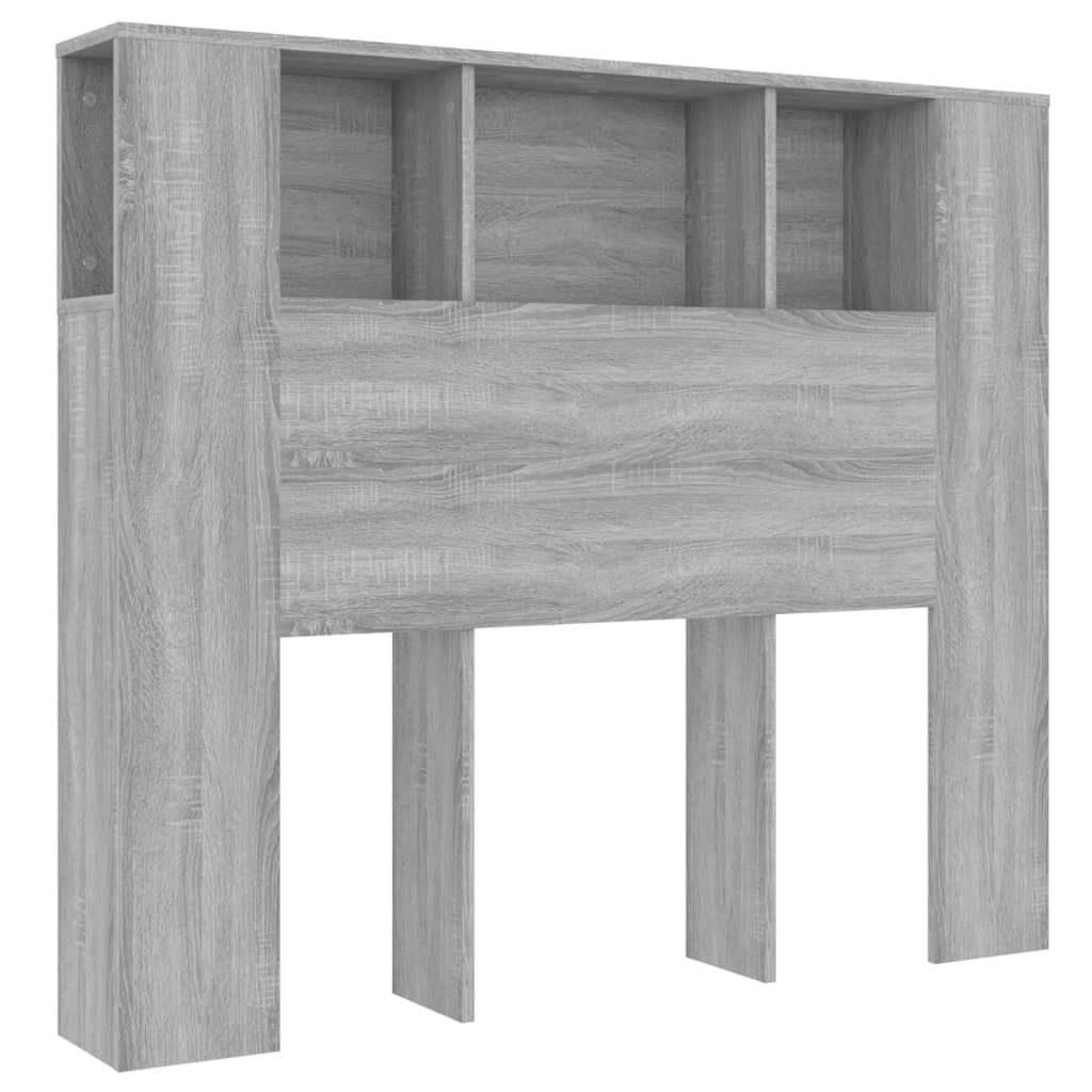 Headboard Cabinet Grey Sonoma 120x18.5x102.5 cm