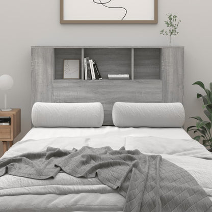 Headboard Cabinet Grey Sonoma 120x18.5x102.5 cm