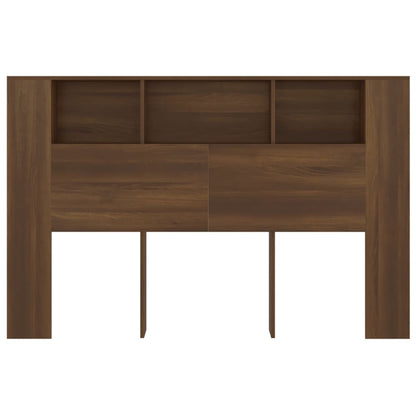 Headboard Cabinet Brown Oak 160x18.5x104.5 cm