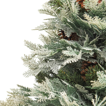 Pre-lit Christmas Tree with Pine Cones Green 120 cm PVC&PE