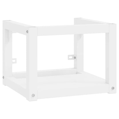 Bathroom Washbasin Frame with Built-in Basin White Iron