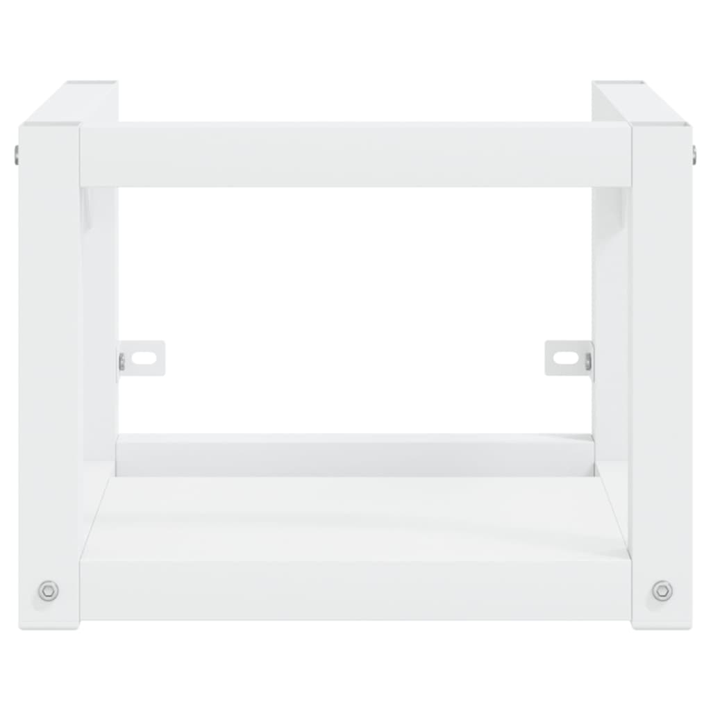 Bathroom Washbasin Frame with Built-in Basin White Iron