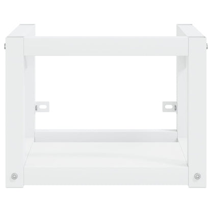 Bathroom Washbasin Frame with Built-in Basin White Iron