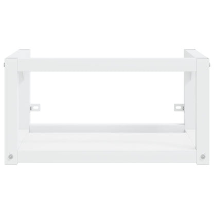 Bathroom Washbasin Frame with Built-in Basin White Iron