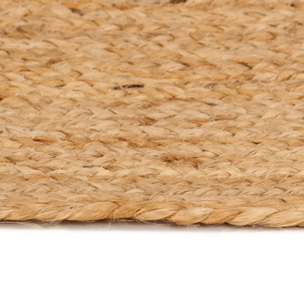 Area Rug Braided Jute 180 cm Round