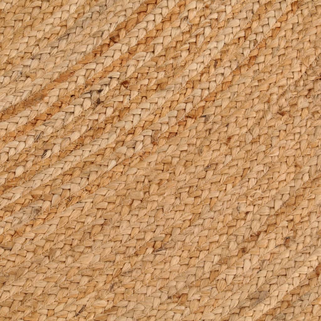 Area Rug Braided Jute 180 cm Round