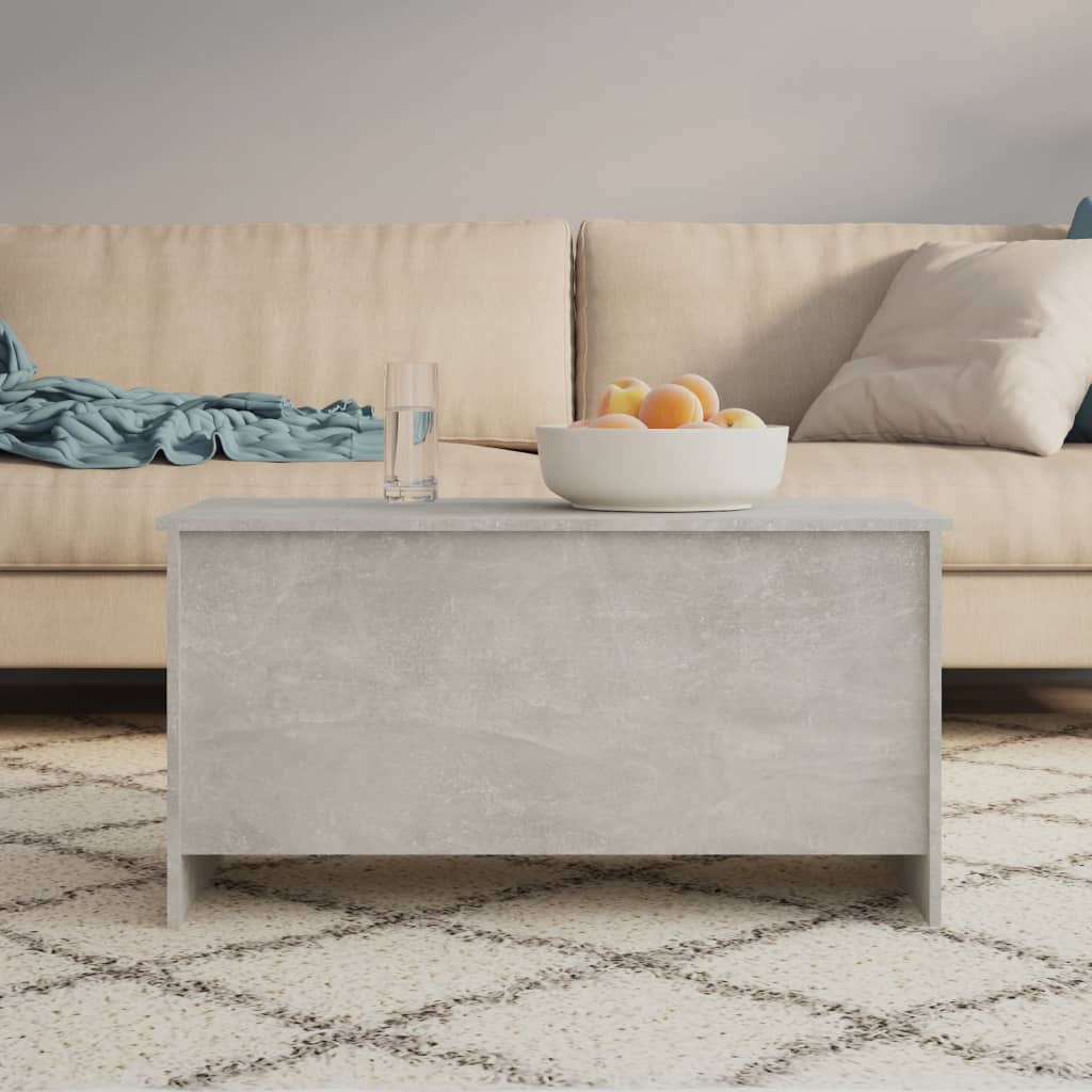 Coffee Table Concrete Grey 102x55.5x52.5 cm Engineered Wood