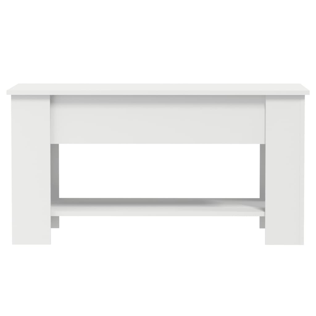 Coffee Table White 101x49x52 cm Engineered Wood