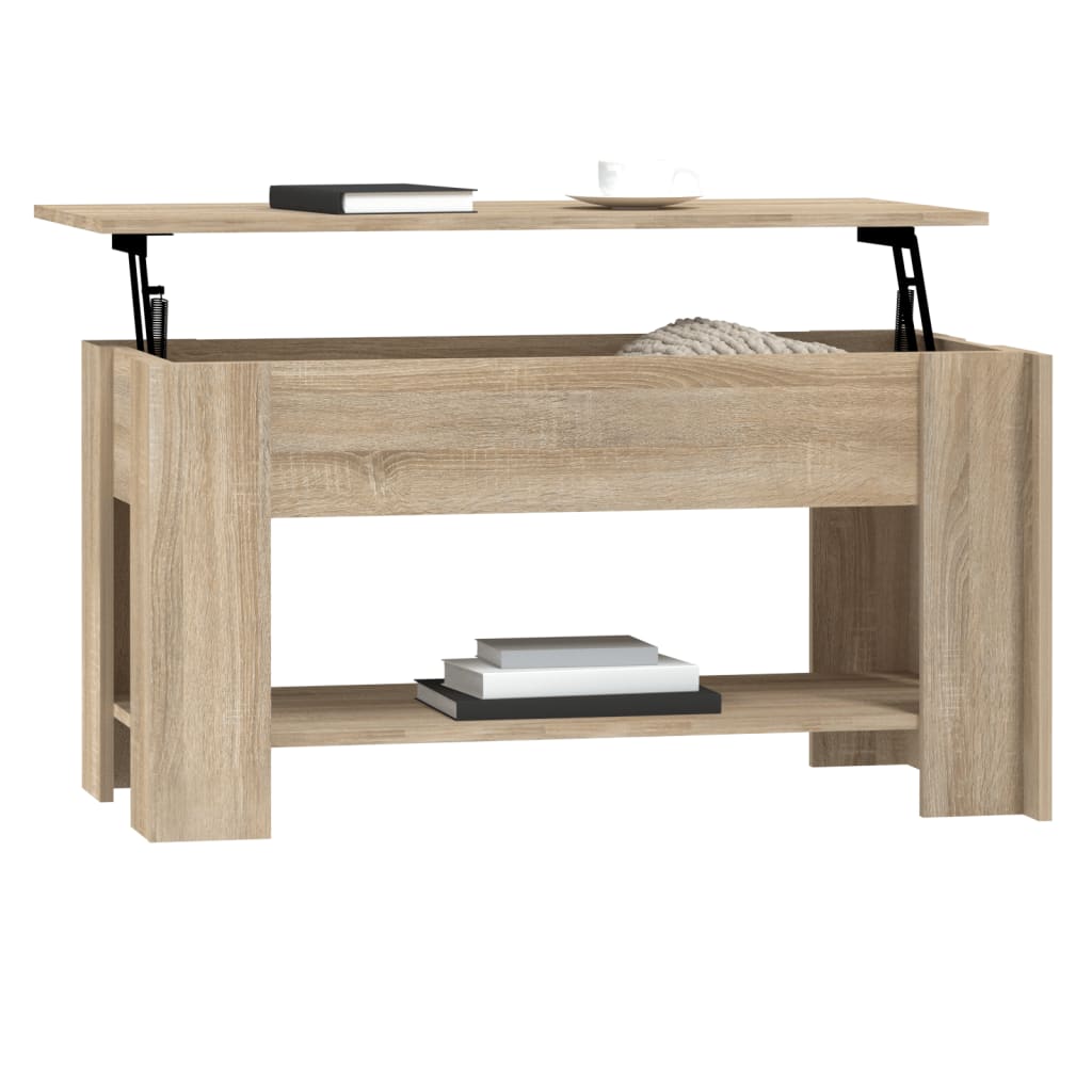 Coffee Table Sonoma Oak 101x49x52 cm Engineered Wood