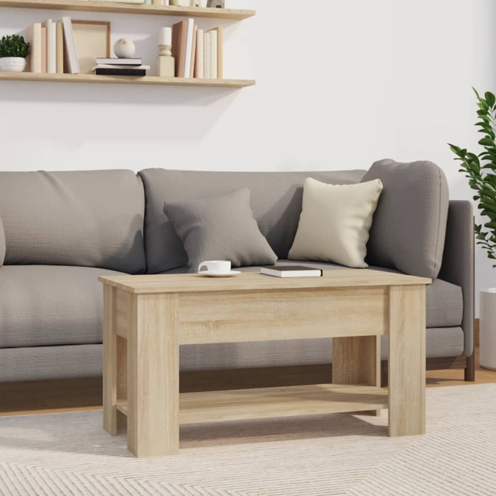 Coffee Table Sonoma Oak 101x49x52 cm Engineered Wood