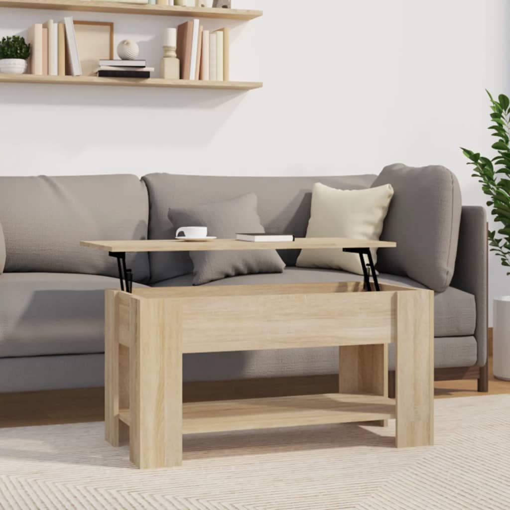 Coffee Table Sonoma Oak 101x49x52 cm Engineered Wood