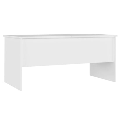 Coffee Table White 102x50.5x46.5 cm Engineered Wood