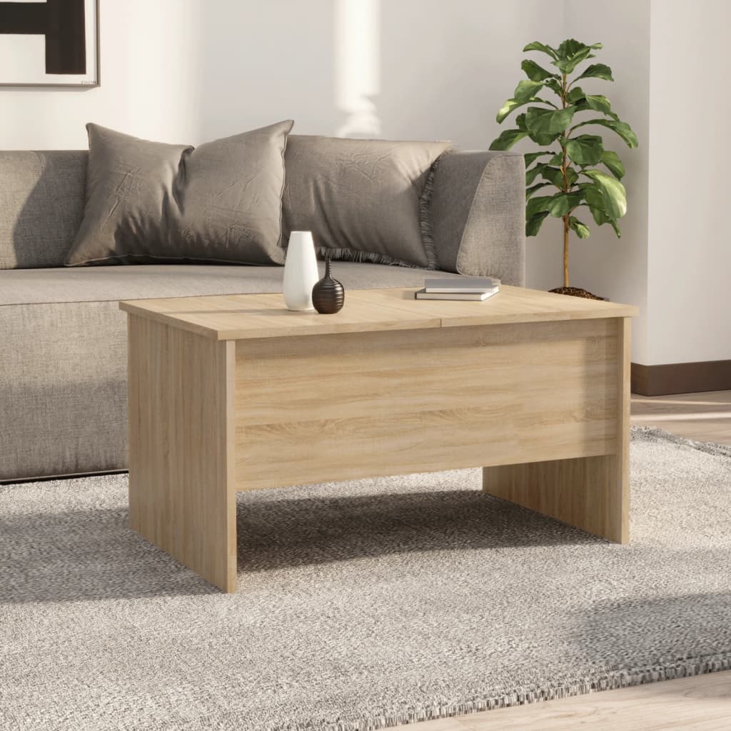 Coffee Table Sonoma Oak 80x50x42.5 cm Engineered Wood