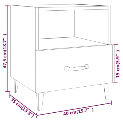 Bedside Cabinets 2 pcs Sonoma Oak Engineered Wood